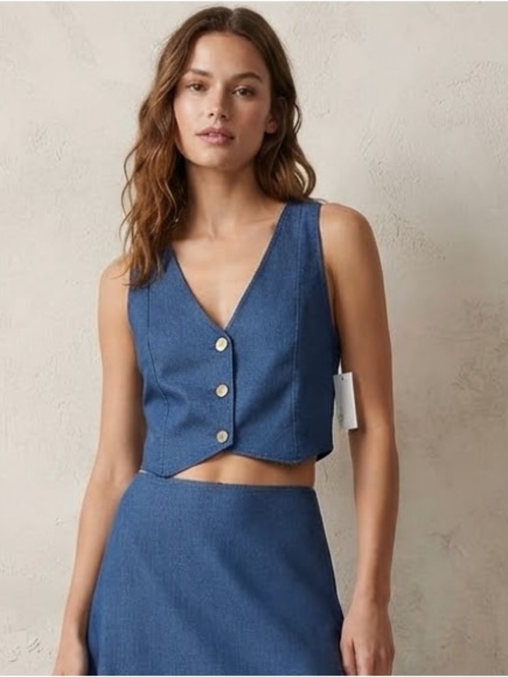 One Up Denim Crop Top
